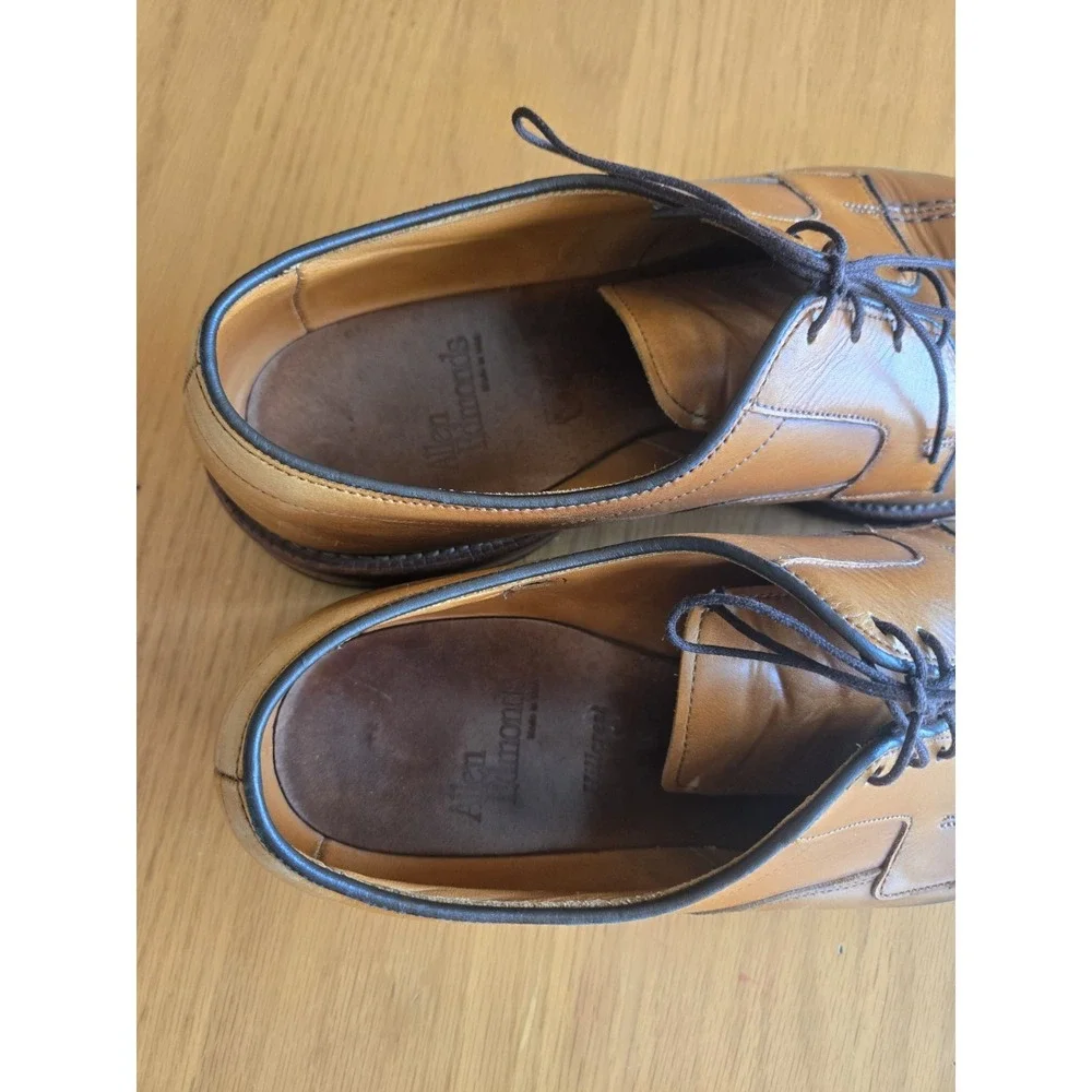 Allen Edmonds Dress Shoes Hillcrest Bicycle Toe Leather Men's 10 C Walnut Brown